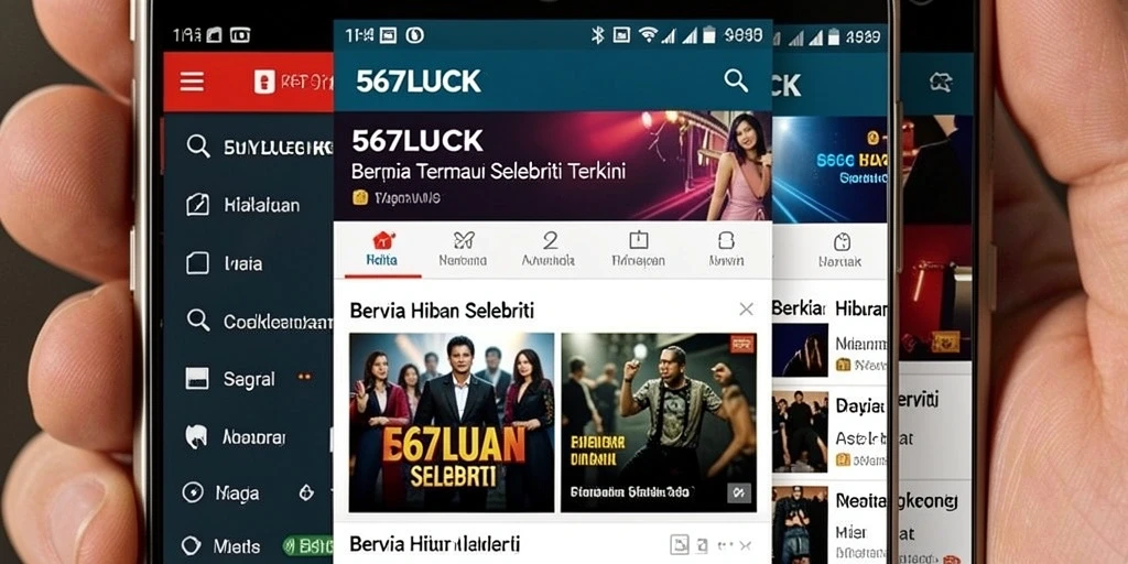 Tampilan antarmuka aplikasi 567LUCK yang menarik dan informatif.