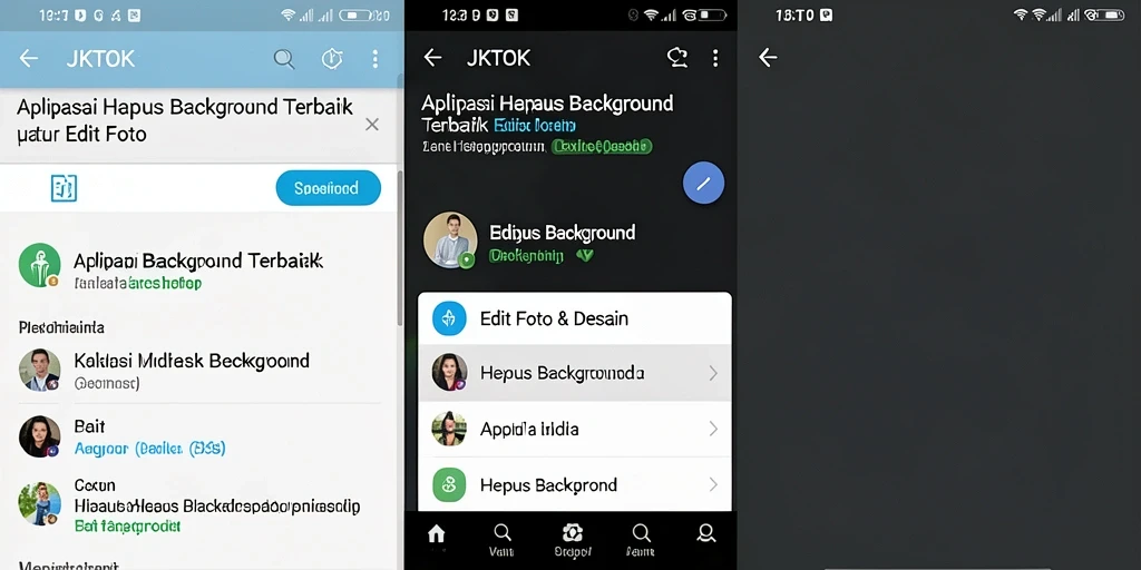 Antarmuka JKTOK yang menampilkan fitur Hapus Background dengan mudah.