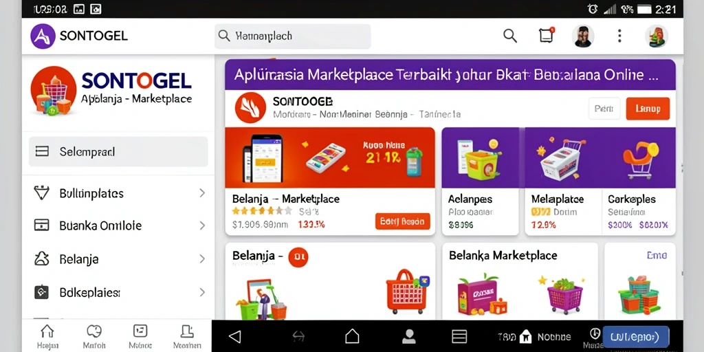 Tampilan antarmuka SONTOGEL yang menarik dan mudah digunakan.